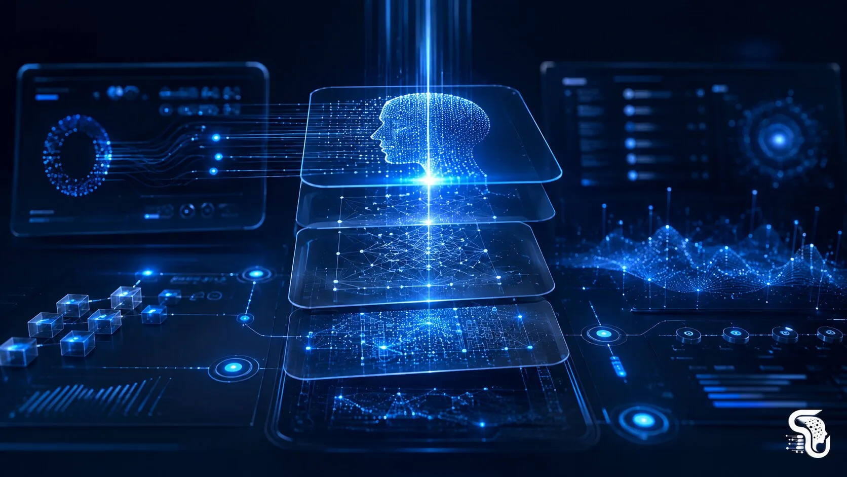 Equipo técnico auditando el rendimiento y los costos de un sistema de inteligencia artificial en producción