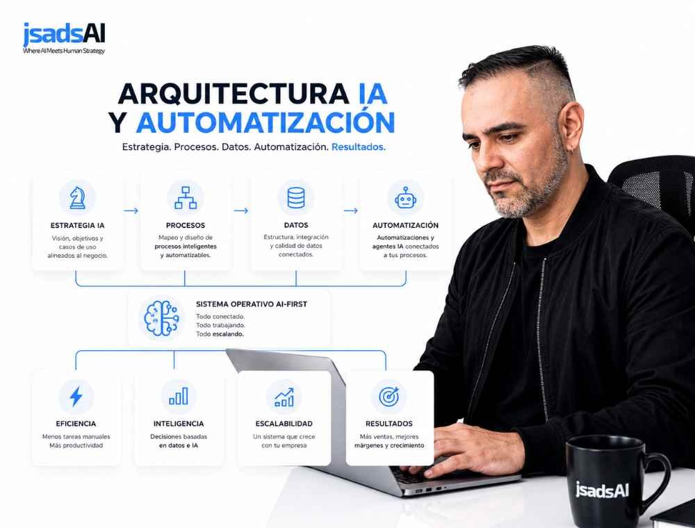 Imagen explicativa: Arquitectura IA y Automatización