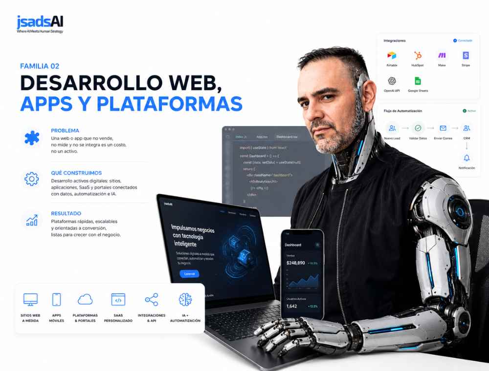 Imagen explicativa: Desarrollo Web, Apps y Plataformas