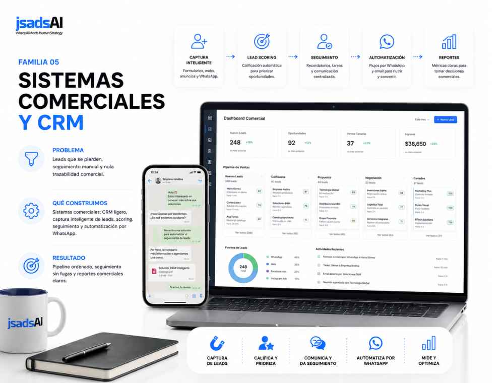 Imagen explicativa: Sistemas Comerciales y CRM